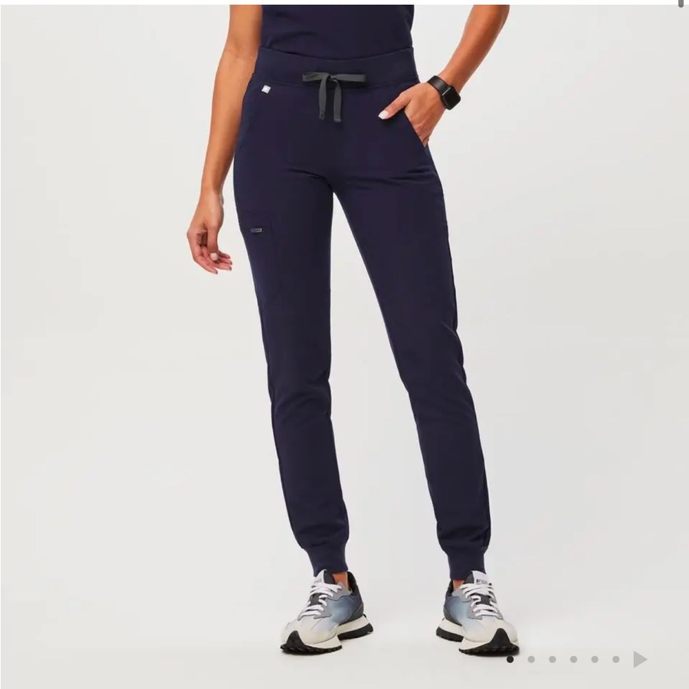 FIGS Zamora Jogger Scrub Pants Navy Size S Medical Nurse Stretch